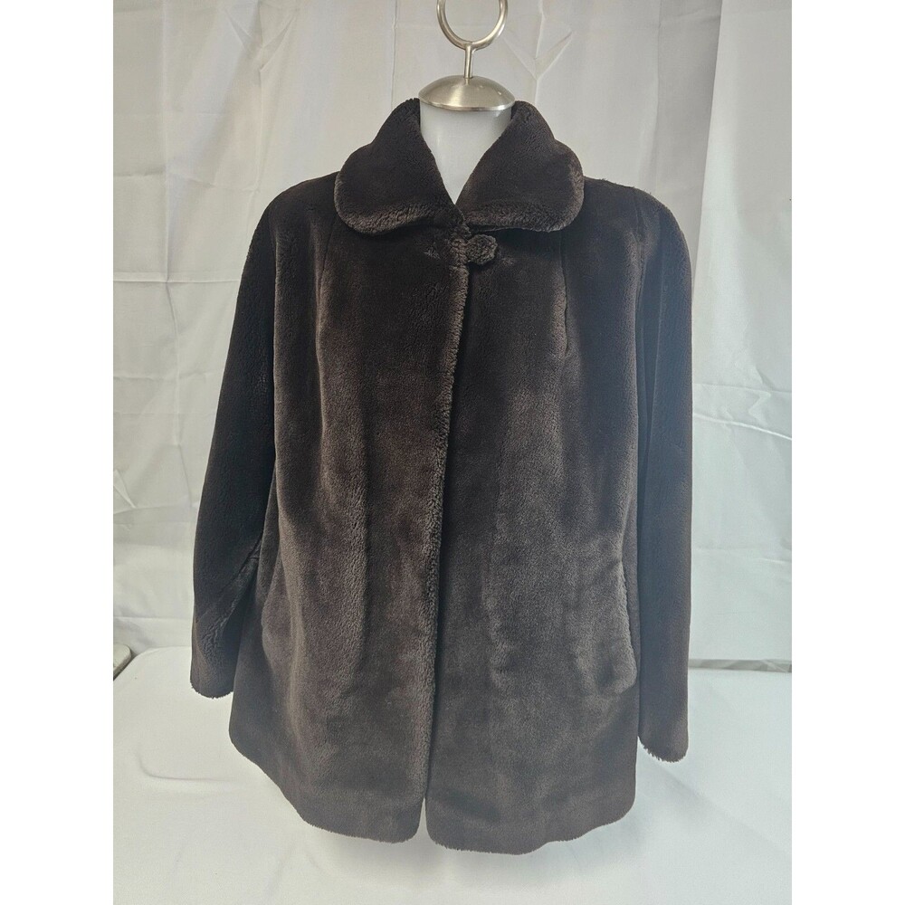 Vintage Briny Marlin Cloud No. 9 Collins & Aikman Womens Brown Faux Fur Lined